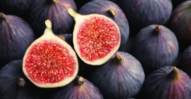 The juicy interior of a fig that has been sliced in half. (Shutterstock Photo)
