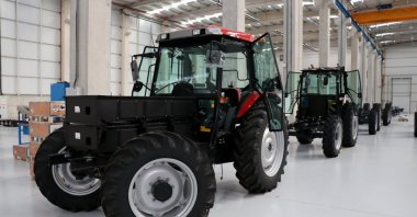 An electric tractor produced by 'ZY Electric Tractor' at their factory in Istanbul, Turkey, March 8, 2021. (AA Photo)