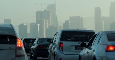 Commuters navigate early morning traffic as they drive towards downtown Los Angeles, California, U.S., July 22, 2019. (Reuters Photo)