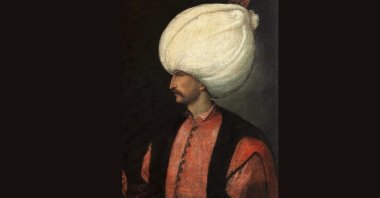A portrait of Ottoman Sultan Suleiman I attributed to the Italian painter Titian.