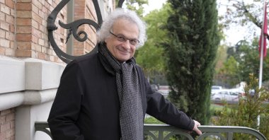 Franco-Lebanese writer Amin Maalouf poses during a portrait session in Madrid, Spain, Oct. 22, 2019. (Getty Images)