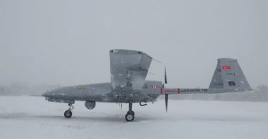 The Bayraktar TB2 drone at the Baykar Flight Training Center, Tekirdağ, Turkey, Feb. 14, 2021. (Courtesy of Baykar from their Twitter account)