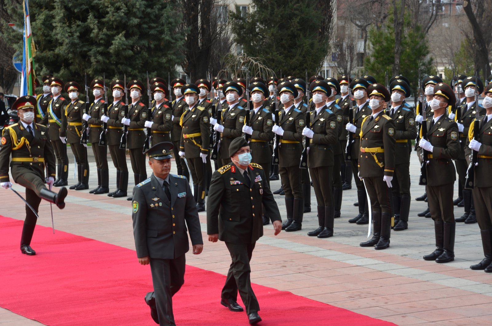 Chief of General Staff Gen. Yaşar Güler attends the official ceremony in the Uzbek city of Tashkent, March 23, 2021 (AA Photo)