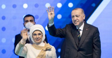 President Recep Tayyip Erdoğan at his party's seventh ordinary congress in the capital Ankara, Turkey, March 24, 2021. (AA Photo)