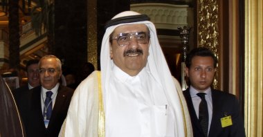 Sheikh Hamdan bin Rashid Al Maktoum, deputy ruler of Dubai and the United Arab Emirates minister of finance, attends the opening of the Arab Finance Ministers Exceptional meeting in Abu Dhabi, UAE, Sept. 7, 2011. (AP Photo)