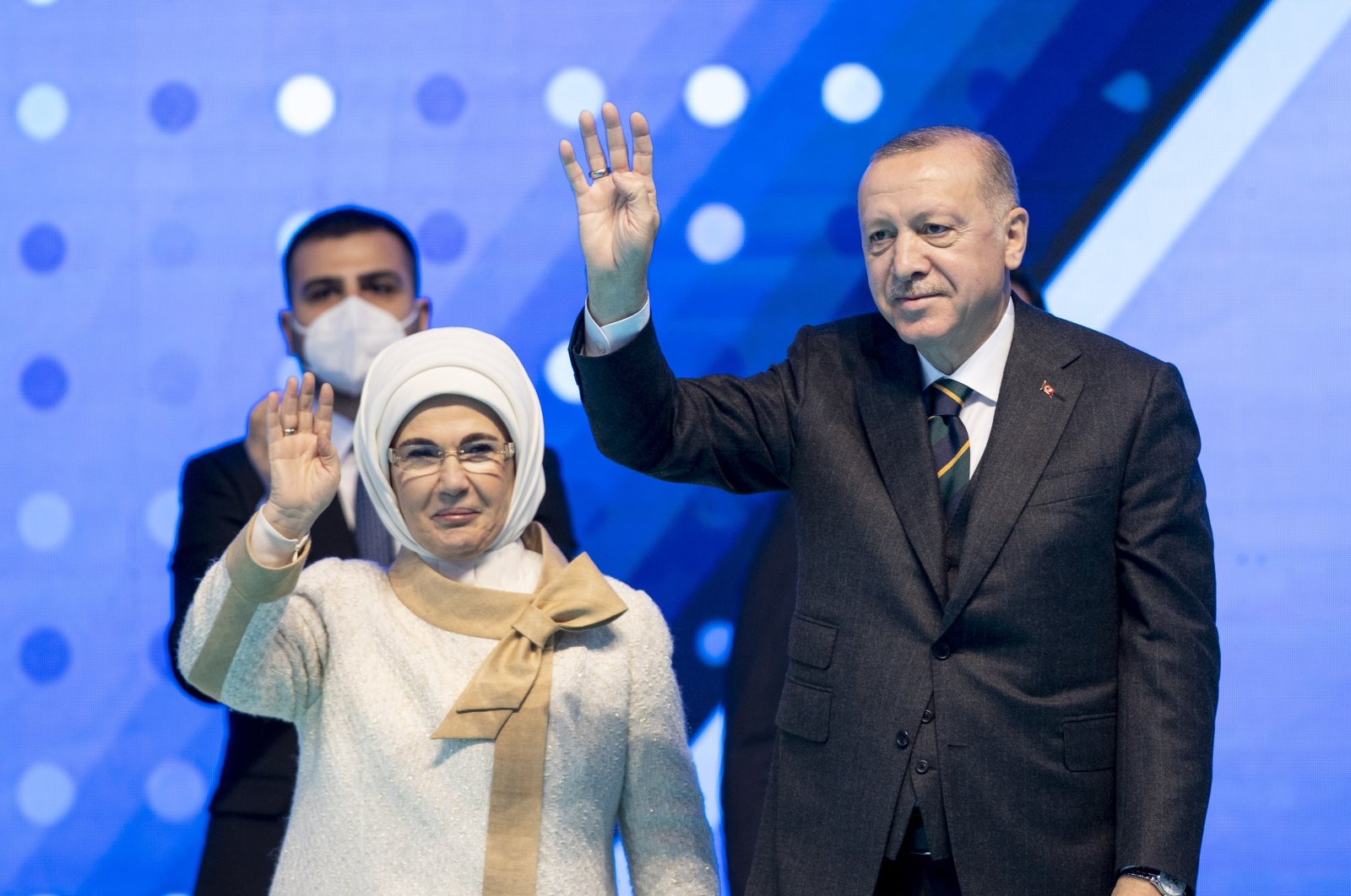 President Recep Tayyip Erdoğan at his party's seventh ordinary congress in the capital Ankara, Turkey, March 24, 2021. (AA Photo)