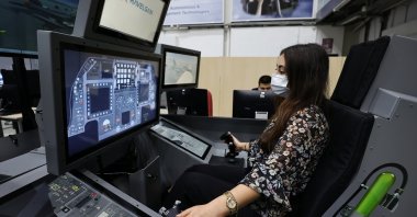 The F-16 Maintenance Training Simulator developed by Havelsan, Ankara, Turkey, March 26, 2021. (AA Photo)