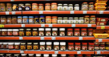 Products belonging to the famous brands seen on shelves in a market in Istanbul, Turkey, Feb. 2019. (Shutterstock Photo)