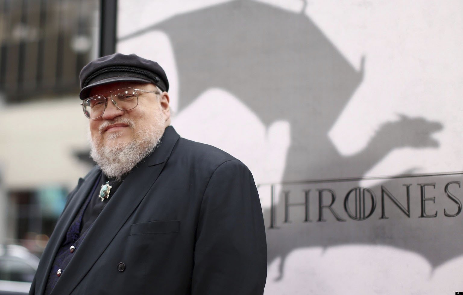 Author George R.R. Martin arrives at the premiere for the third season of the HBO television series "Game of Thrones" at the TCL Chinese Theatre in Los Angeles, U.S., March 18, 2013. (AP Photo)