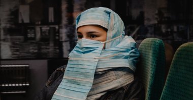 "Legal Burka” by Ersem Erçil on a model in the Netherlands, March 29, 2021. (AA Photo)