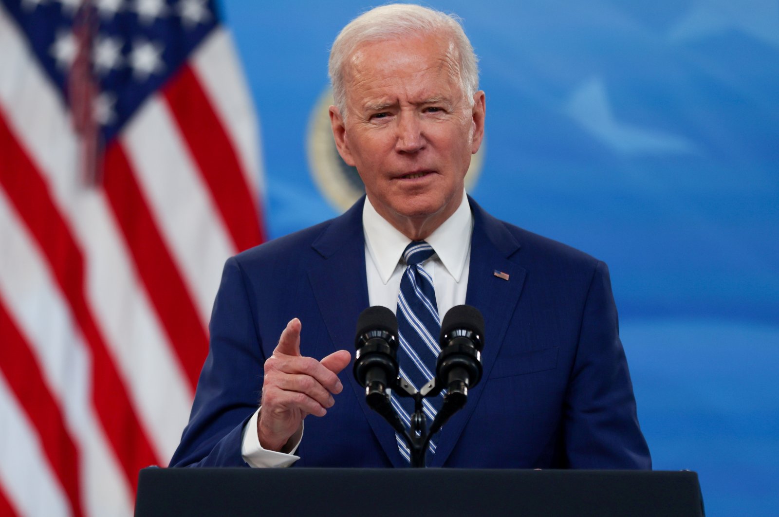 U.S. President Joe Biden delivers remarks after a meeting with his COVID-19 Response Team on the coronavirus pandemic and the state of vaccinations, on the White House campus in Washington, U.S., March 29, 2021. (Reuters Photo)