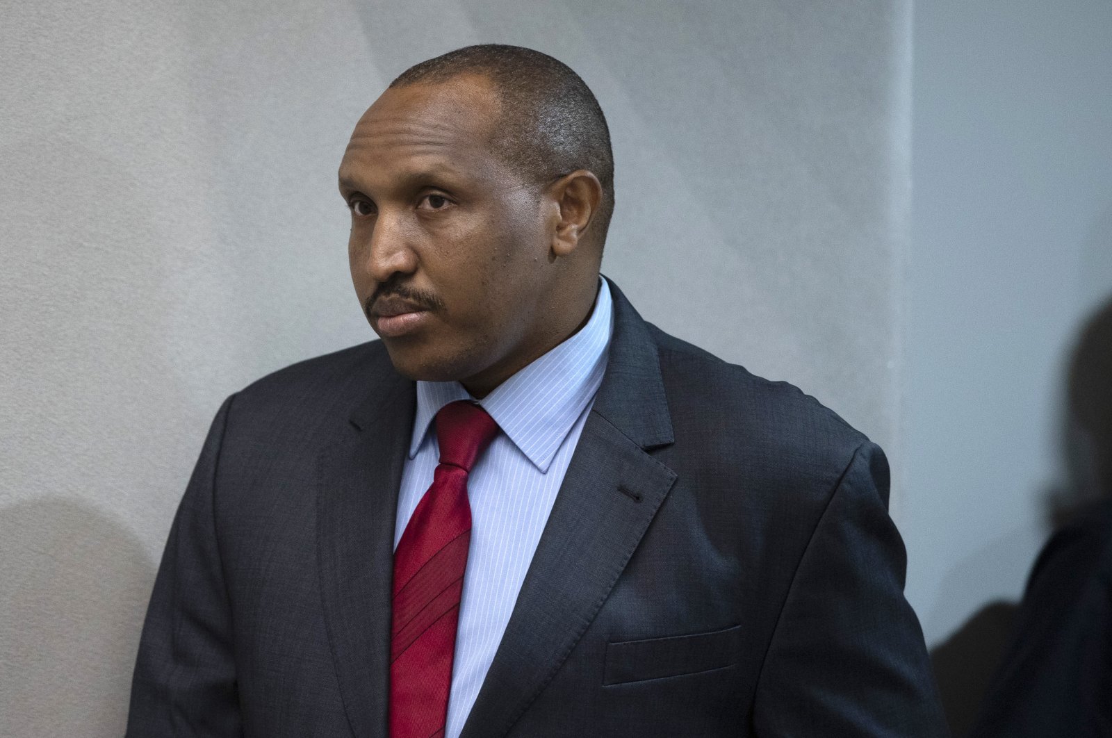 Congolese militia commander Bosco Ntaganda enters the courtroom of the International Criminal Court, or ICC, to hear the sentence in his trial in The Hague, Netherlands, Nov. 7, 2019. (AP Photo)