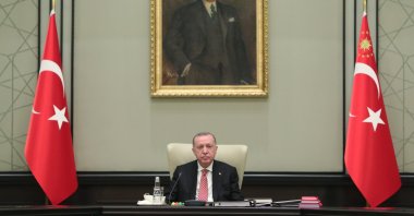 President Recep Tayyip Erdoğan attends the National Security Council meeting in Ankara, Turkey, March 30, 2021. (AA Photo)