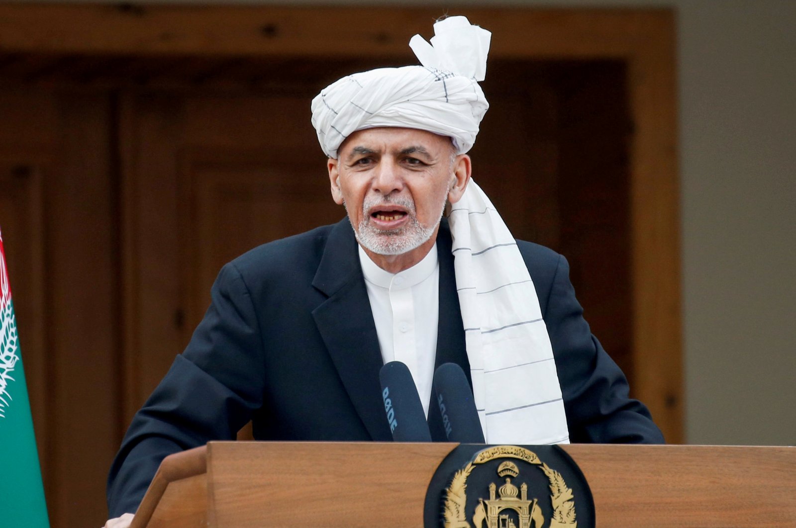 Afghanistan's President Ashraf Ghani speaks during his inauguration as president, in Kabul, Afghanistan, March 9, 2020. (Reuters Photo)