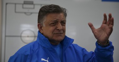 Turkish Süper Lig side Erzurumspor's newly appointed coach Yılmaz Vural speaks during an interview, Erzurum, eastern Turkey, March 31, 2021 (AA Photo)