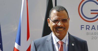 Niger's current President Mohamed Bazoum at a Group of Seven meeting in Paris, France, April 4, 2019. (AP Photo)