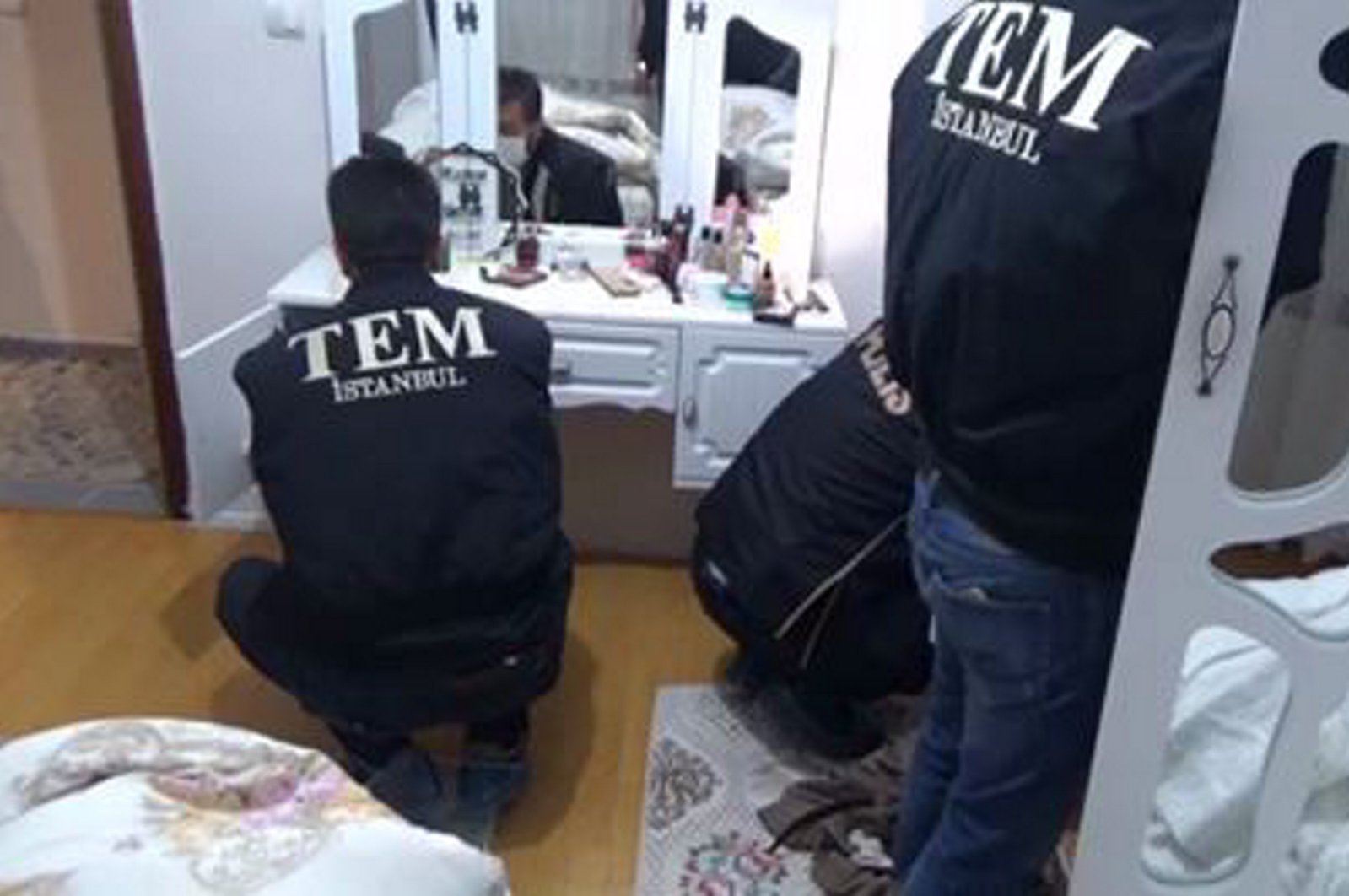 Anti-terrorist units simultaneously raided 12 locations in eight districts of the metropolis Istanbul, April 2, 2021. (Photo by Emir Somer)
