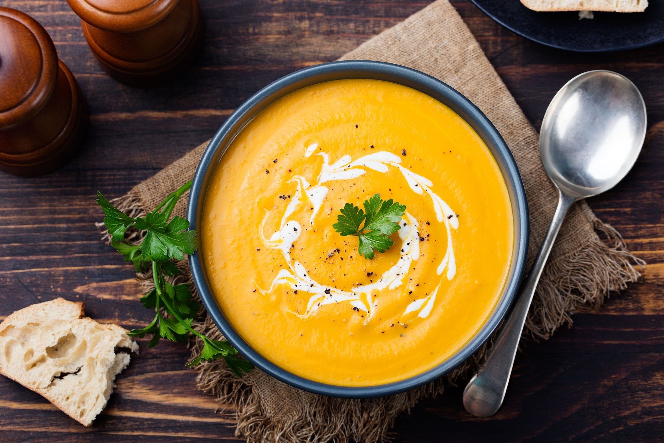 If you want a non-dairy option, add canned coconut milk to your carrot soup. (Shutterstock Photo)