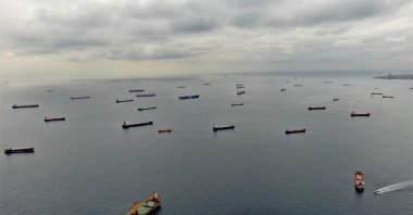 Vessels are seen in the Marmara Sea off Istanbul, Turkey, Dec. 26, 2019. 