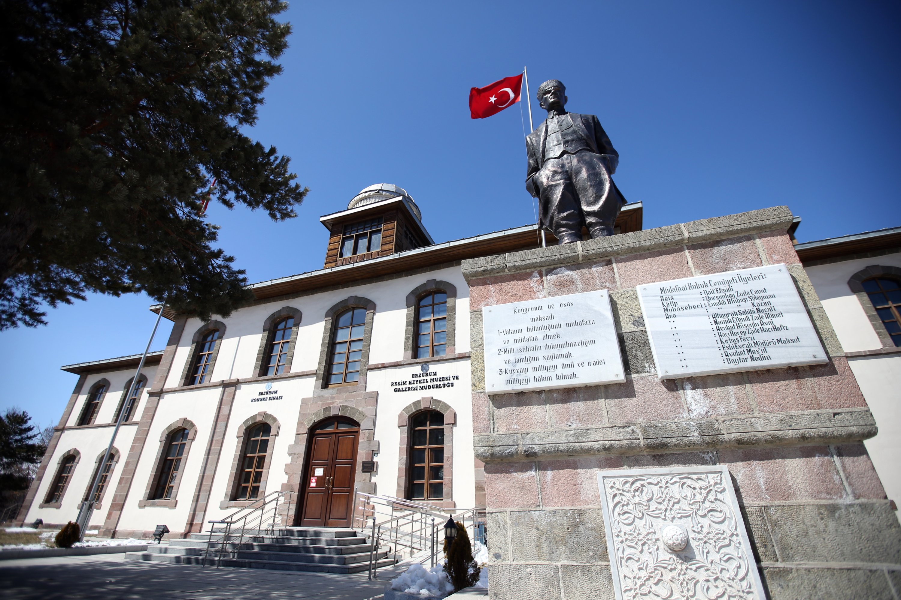 A view of the Atatürk and Erzurum Congress Museum, Erzurum, eastern Turkey, April 5, 2021. (AA Photo)