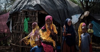 A group of Somali refugee children at the Dadaab refugee camp complex, northeast Kenya, April 16, 2018. (AFP Photo)
