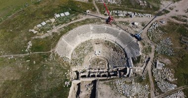 The Laodicea ancient theater, Denizli, southwestern Turkey, April 6, 2021. (AA Photo)