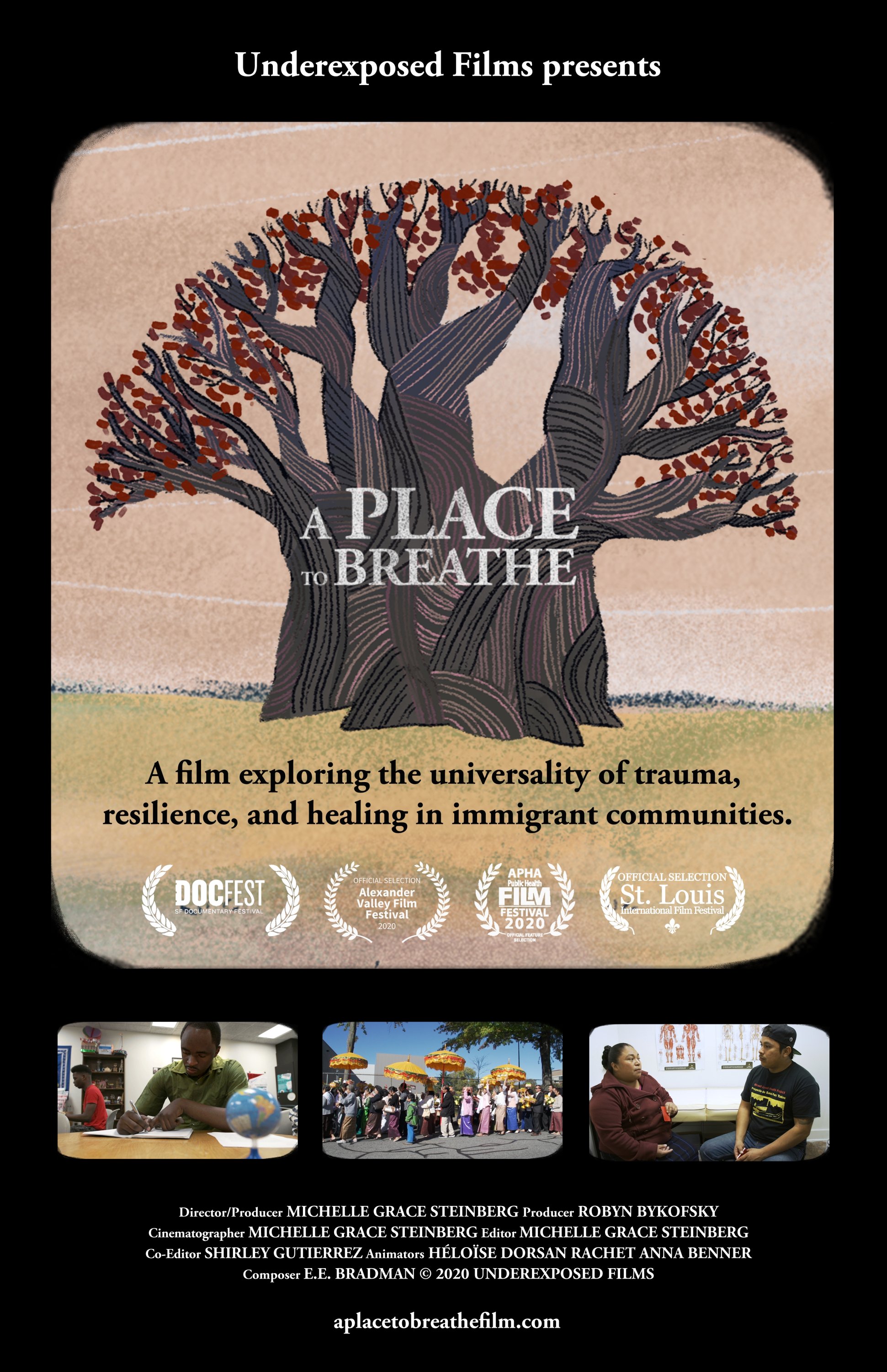 A poster of Michelle Grace Steinberg's 'A Place To Breathe.'