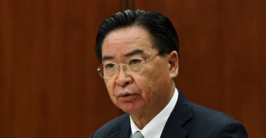 Taiwan Foreign Minister Joseph Wu attends a news conference for foreign journalists in Taipei, Taiwan, April 7, 2021. (Reuters Photo)