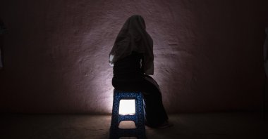 A Tigrayan refugee rape victim who fled the conflict in Ethiopia's Tigray sits for a portrait in eastern Sudan near the Sudan-Ethiopia border, on March 20, 2021. (AP Photo)