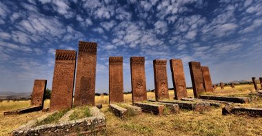 Some tombstones at the Ahlat Seljuk Meydan Cemetery, Bitlis, eastern Turkey. (Courtesy of Ministry of Culture and Tourism) 