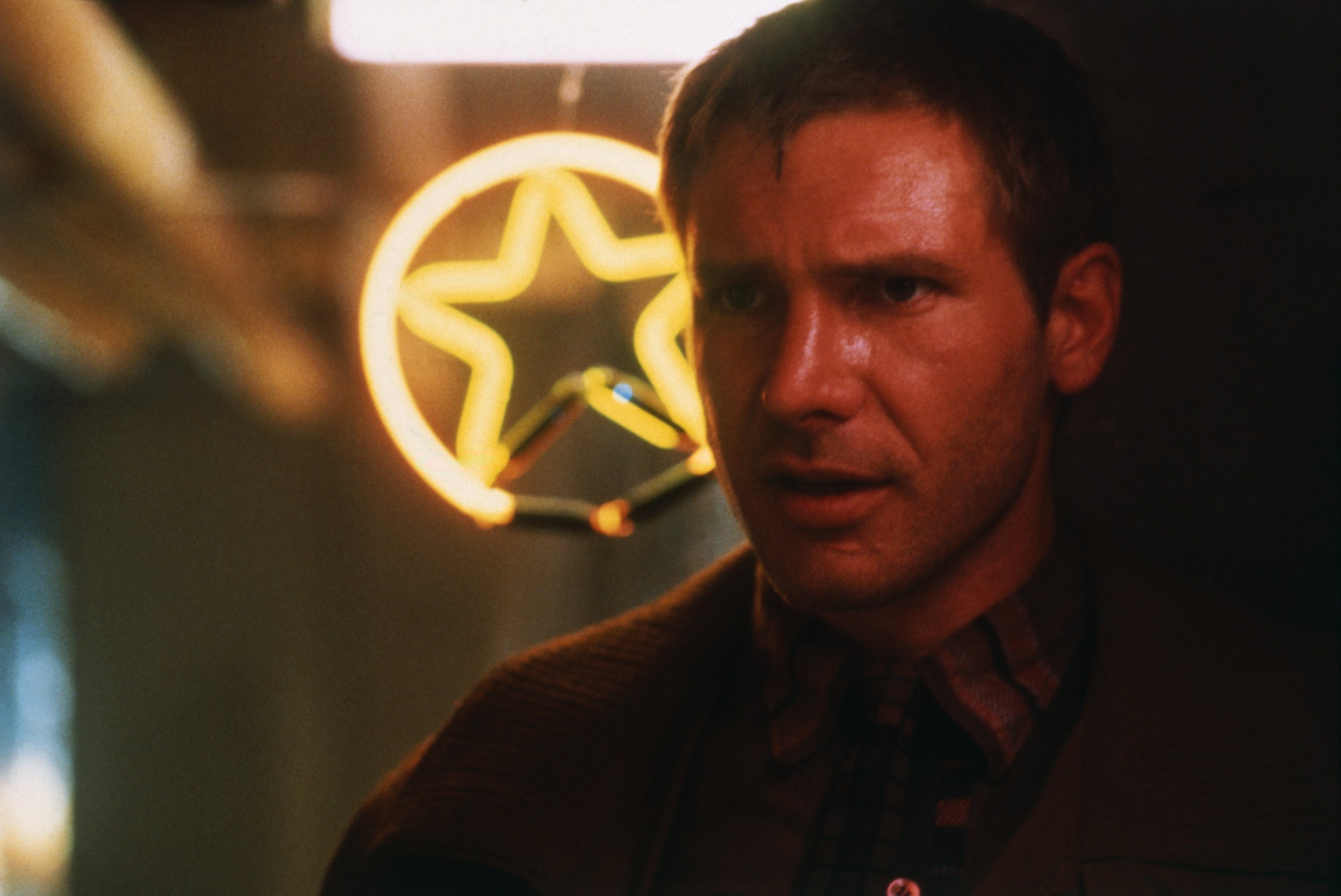 Harrison Ford on the set of 'Blade Runner', directed by Ridley Scott. (Corbis via Getty Images)