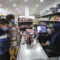 People shopping at a Somali-run supermarket in the capital Ankara, Turkey, April 12, 2021. (AA PHOTO)