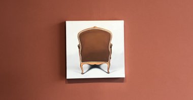 Furkan Akhan, "Untitled," 2019, oil on canvas 40 by 40 centimeters. 