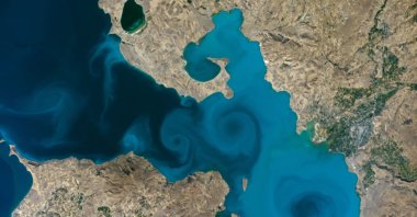 Turkey's Lake Van seen from space in a photo taken by astronaut Kate Rubins from the International Space Station orbiting Earth, Sept. 12, 2016. (Courtesy of NASA)