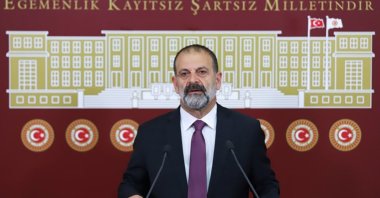 Independent lawmaker Tuma Çelik speaks at the Turkish Parliament, Ankara, Turkey, July 23, 2020. (AA Photo)