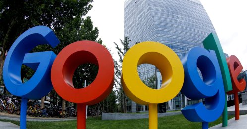 The brand logo of Alphabet Inc's Google is seen outside its office in Beijing, China, Aug. 8, 2018. (Reuters Photo)