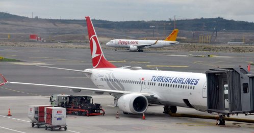 A Turkish Airlines Boeing 737 Max aircraft at Istanbul Airport, Istanbul, Turkey, April 15, 2021. (DHA Photo)