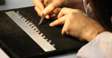 A researcher works on the fiber at a laboratory, in Yalova, western Turkey, April 15, 2021. (DHA Photo)