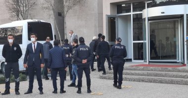 The Ankara Chief Public Prosecutor's Office summoned seven suspects for testimony on the ongoing investigation regarding the declaration signed by 104 retired navy admirals, Apr. 16, 2021. (DHA Photo)