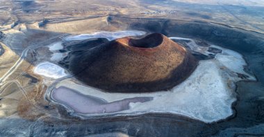 A view of dried-up Lake Meke, in Konya, central Turkey, April 16, 2021. (DHA PHOTO)