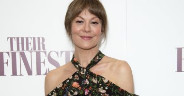 Actress Helen McCrory poses for photographers at a special screening of the film, "Their Finest", at the BFI in central London, U.K., April 12, 2017. (AP Photo)