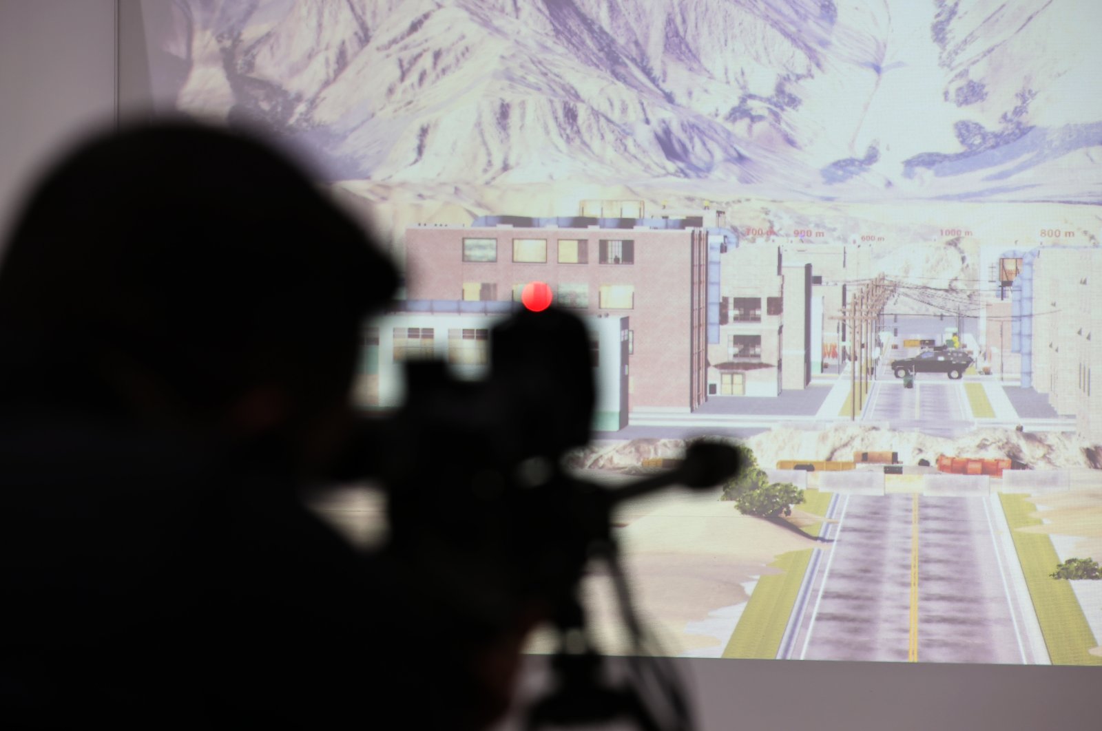 The Havelsan-developed sniper simulator at the company's complex, Ankara, Turkey, April 18, 2021. (AA Photo)