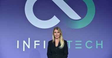 Esen Tümer, CEO of Infinitech, during an event in Istanbul, Turkey, Jan. 28, 2021. (AA Photo)