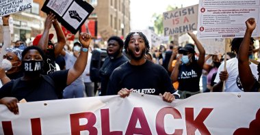 Demonstrators take part in a Black Lives Matter protest in London, Britain, July 12, 2020. (Reuters Photo)
