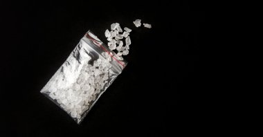 Conceptual image of “bath salts,” the name given to synthetic cathinone, a class of drugs that has one or more laboratory-made chemicals similar to cathinone. (Shutterstock Photo)