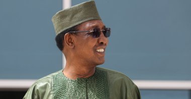 Chadian President Idriss Deby Itno arrives for a group picture during the G-5 Sahel summit in Nouakchott, Mauritania, June 30, 2020. (Reuters Photo)