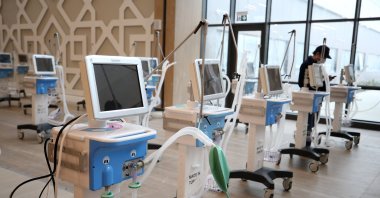 Domestically made ventilators are seen at the inauguration of Başakşehir City Hospital, Istanbul, Turkey, April 20, 2020. (AA Photo)