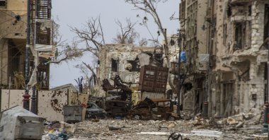 Damaged homes on a street in Benghazi, Libya, March 24, 2015. (AP File Photo)