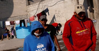 Central American migrants are seen inside the "Sacred Family" shelter as they make the perilous journey north to the United States, in Apizaco, Tlaxcala, Mexico, April 16, 2021. (Reuters Photo)