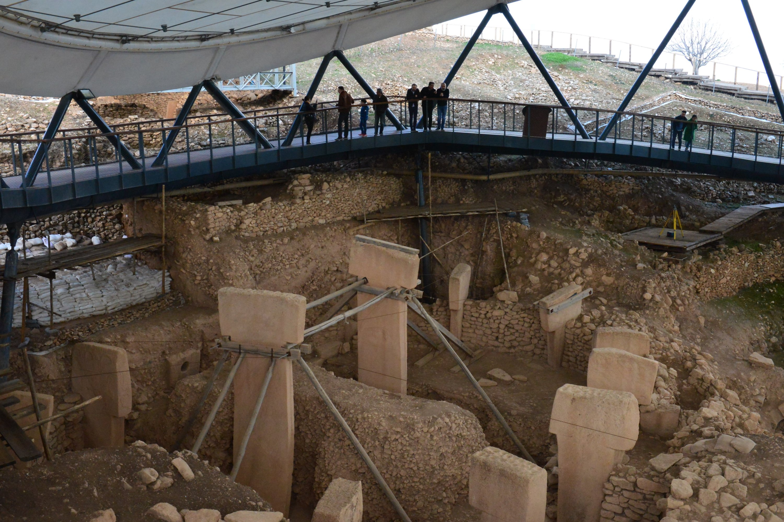 Visitors at the site of Göbeklitepe, Şanlıurfa, southeastern Turkey, April 21, 2021. (AA Photo)